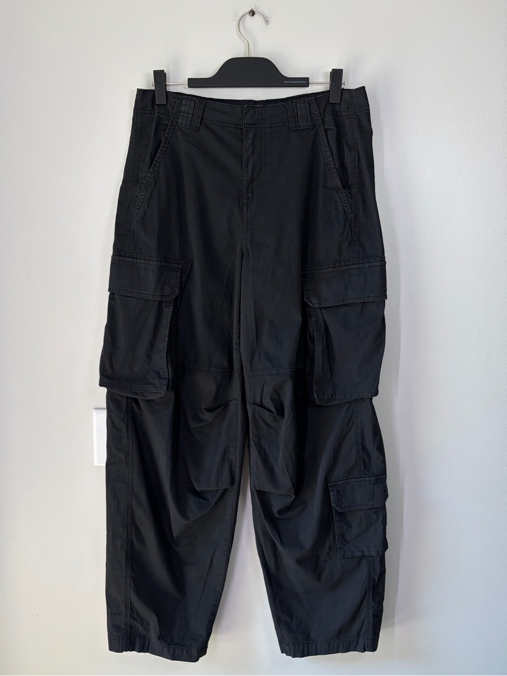Garage Black Baggy Cargo Pants Streetwear Casual City Girl Grunge Indie Sleeze